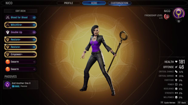 Marvel's Midnigh Suns Nico Minoru character-select screen